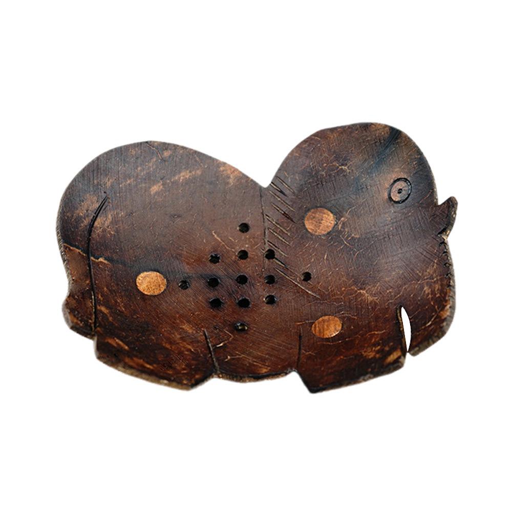 Coffee Coconut Shell Soap Holder Coconut Shell Fish Elephant Drainage Soap Dish Flower Leaf Heart Drain Tray Soap Box