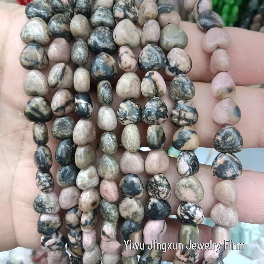 Heart-Shaped Crystal Agate Beads for DIY Jewelry and Clothing Accessories