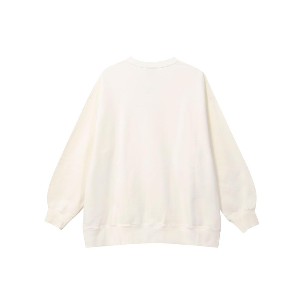 Jordan Logo Crew Neck Pullover Sweatshirt Women Tops White FB5117-133