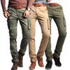 Men Military Cargo Pants Slim Regular Straight Fit Cotton Camouflage Green Yellow Overalls Casual Streetwear Trousers