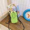 Color Block Mini Crossbody Bag for Women Korean Style Ins Small Water Bottle Bag with Multiple Pockets Comfortable Shoulder Bag