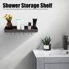 Bathroom Shower Shelf Wall Mounted Towel Storage Rack Shampoo Organizer Holder