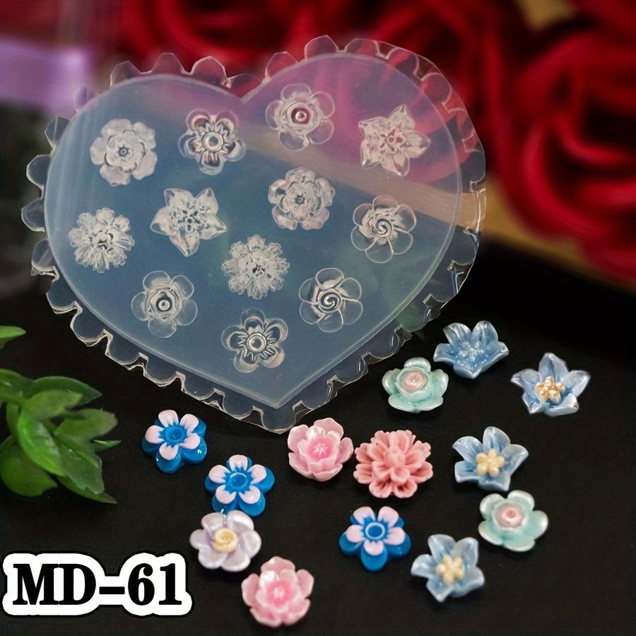 3D Silicone Nail Art Mold - Small Flowers for Beautiful Manicures and Nail Decorations