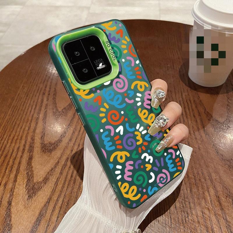 

Барвистий графіті чохол для iPhone 16 Samsung A55 M35 S24 FE Xiaomi Redmi Note 13 Pro 14C Huawei Honor 200 Ударостійкий бампер для телефону, захист від подряпин iPhone 13