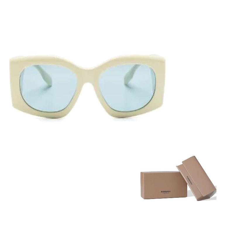 

Burberry Curved Temple Covers Acetate Acetate Irregular Sunglasses Women s Beige F бежевый