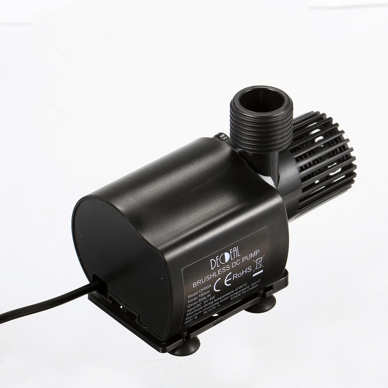 

DECDEAL USB Brushless Water Pump with Strainer Ultra quiet DC12V Micro Brushless Water Oil Pump Waterproof Submersible чорний