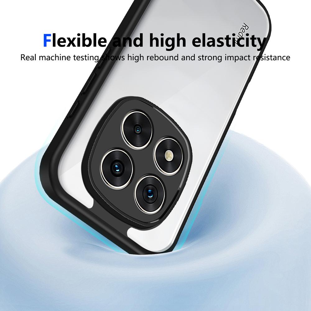 KEYSION Transparent Phone Case for Xiaomi POCO M8 Pro 5G Soft Silicone+PC Clear Shockproof Phone Back Cover for POCO M8 5G