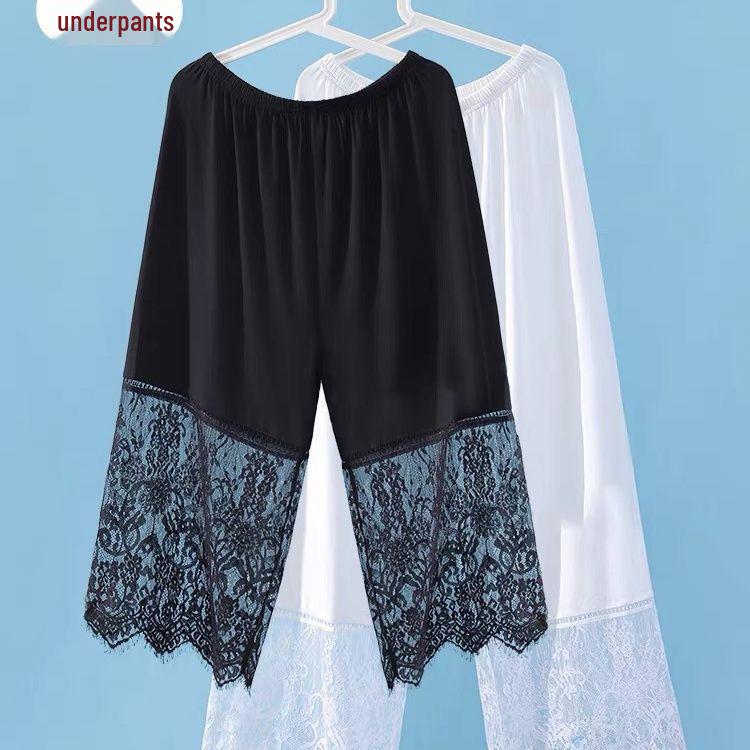 Women's Winter Velvet Lace Qipao Hanfu Pants: Breathable, Anti-Exposure Base Layer Pajamas
