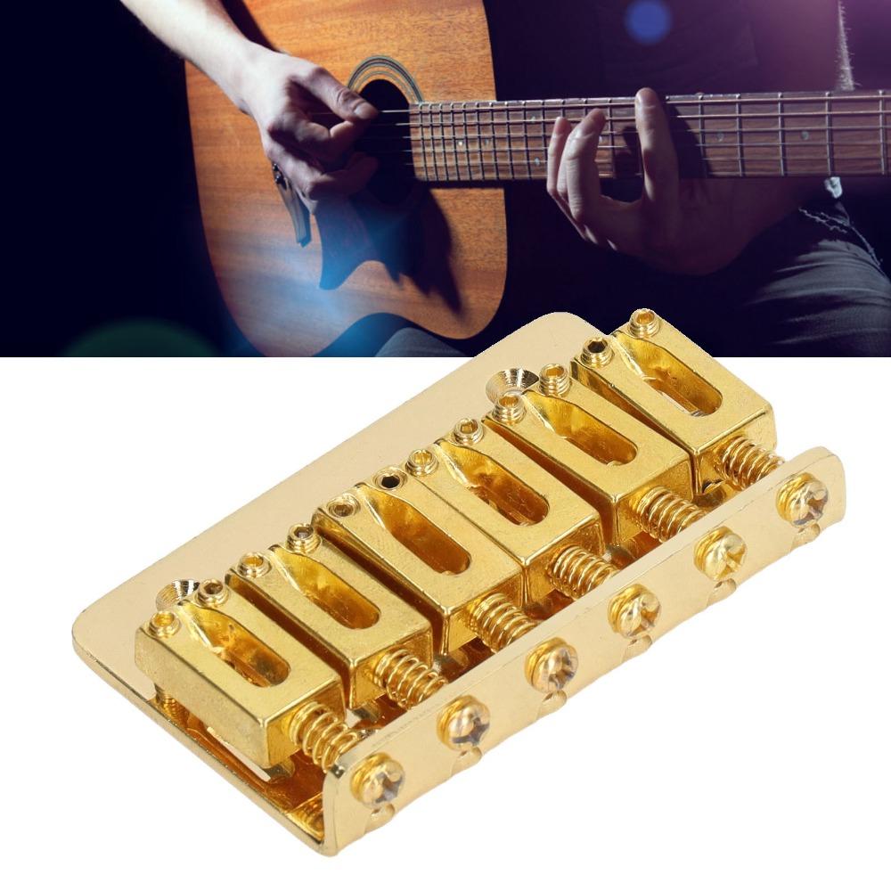 6 String Guitar Saddle Bridge Gold/Black/Silver Electric Guitar Parts Electric Guitar