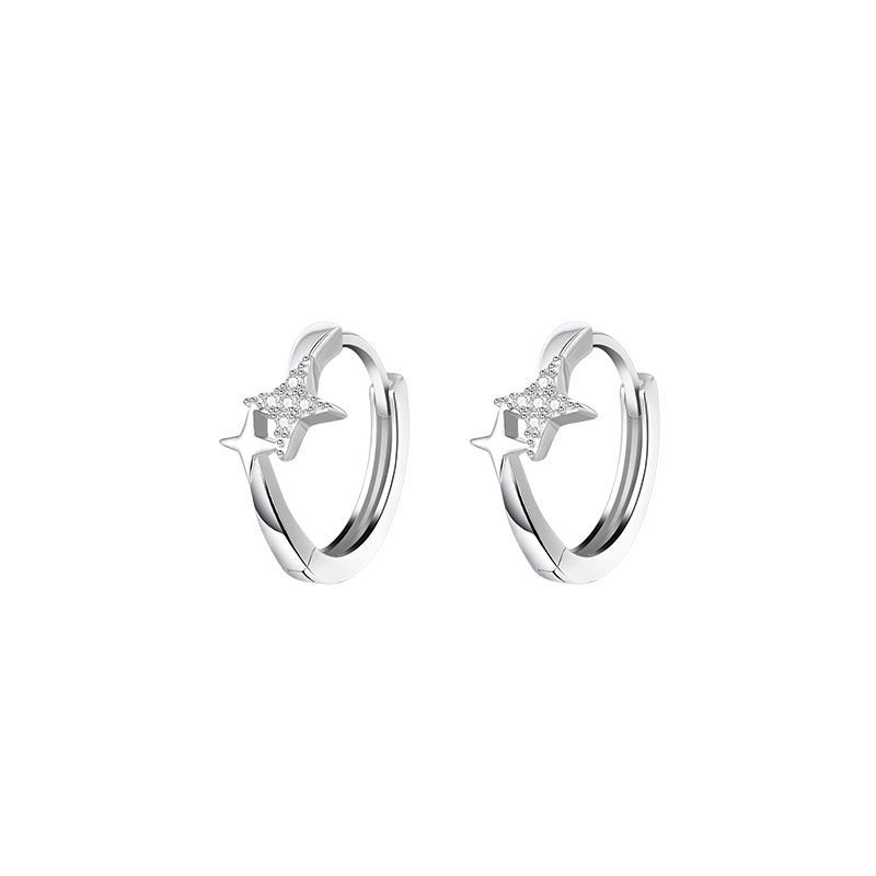 REETI 925 Silver Star Earrings For Women Korean Fashion Jewelry Gift Earings