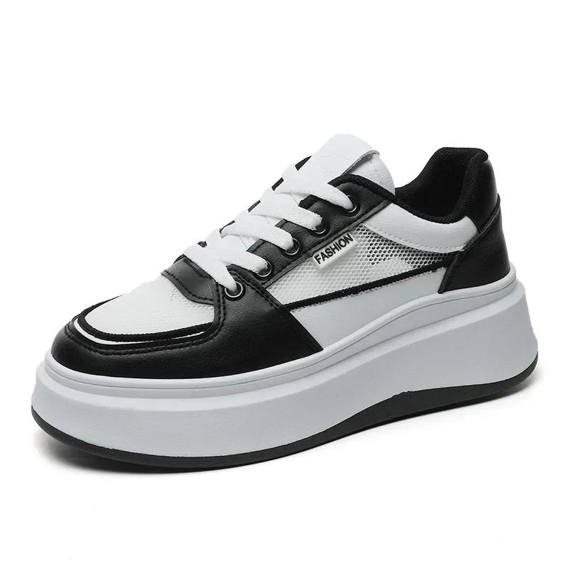 Women Sneakers Zapatillas Mujer White New Fashion Casual Sports Shoes Women Lace-up Mesh Breathable Women's Running Shoes