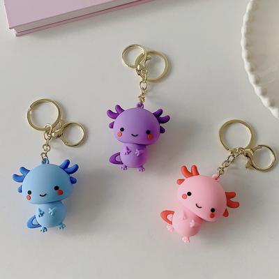Cute Cartoon Keychain PVC Soft Rubber Charm, Lobster Clasp Key Ring, Fun Dinosaur Design Key Holder, Fashionable Accessory for Men and Women