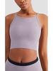 Women's European and American Slimming Ribbed High Neck Yoga Tank Top - Anti-Exposure, Beautiful Back Fitness Apparel for Summer