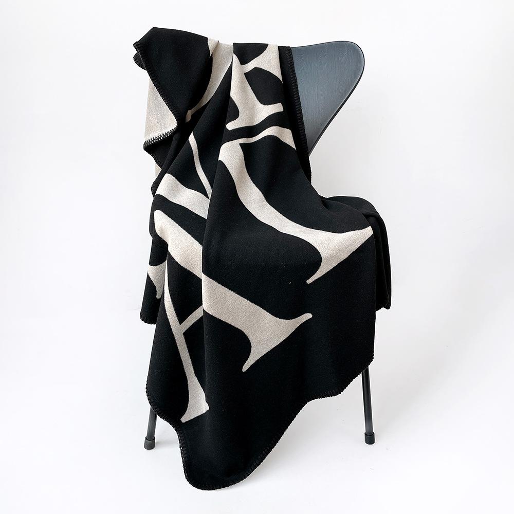 

Высококачественный шерстяной платок-шарф осенне-зимняя мода легкая роскошь письмо высококачественный шарф накидка утолщенная теплая шаль 180*65cm