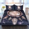 Down Comforter Set 3-piece Ultra-fine Fiber 3D Exotic Retro Gold Printed Bedding Set with Zipper Closure Pillowcase Duvet Cover