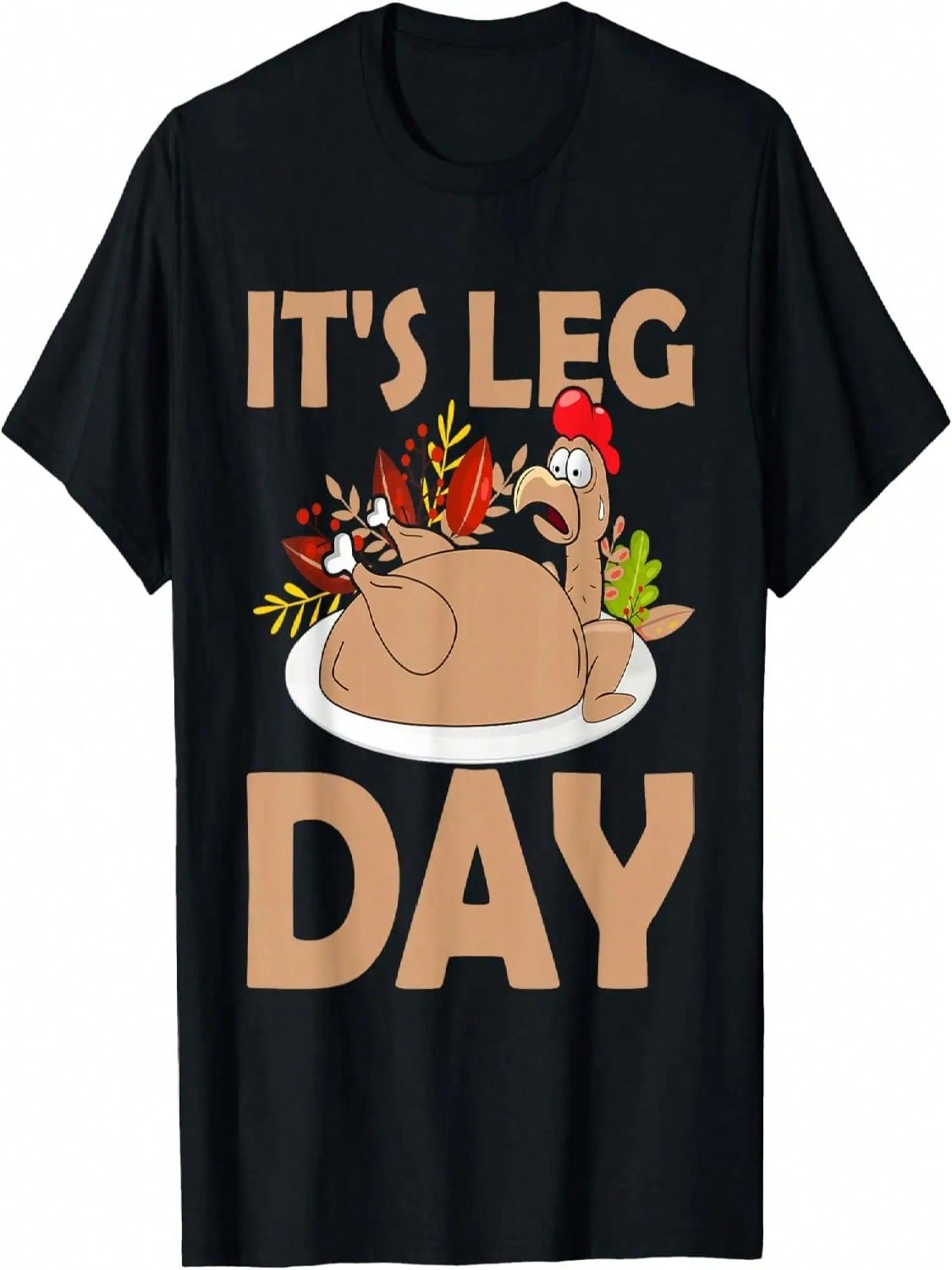 Its Leg Day Funny Turkey Gym Thanksgiving unisex Wounisex Boy Tee T-Shirt S разноцветный