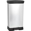 CURVER Pedal Bin - 50 Litres - Metal Look - Recycled Plastic