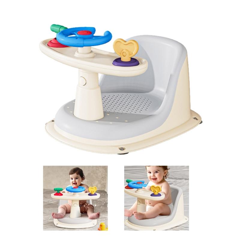 Leicht zu entfernender Badewannenstuhl Babysitz für die Badewanne Babybadesitz zum Sitzen beim Baden Bietet Rückenlehne für Babys