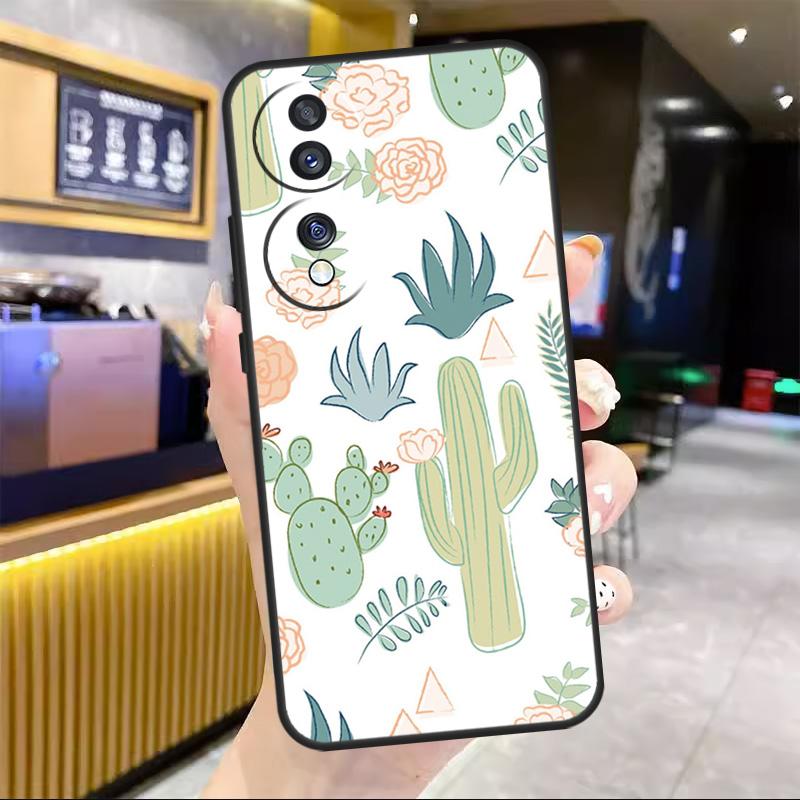 Cactus Pattern For Honor Magic 8 7 6 5 Lite Case For Honor 200 400 Pro 50 70 90 X8c X8b X9a X9b X9c Win RT