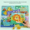 Children's 3D Wooden Number Puzzle: Educational Animal & Vehicle Board Toy