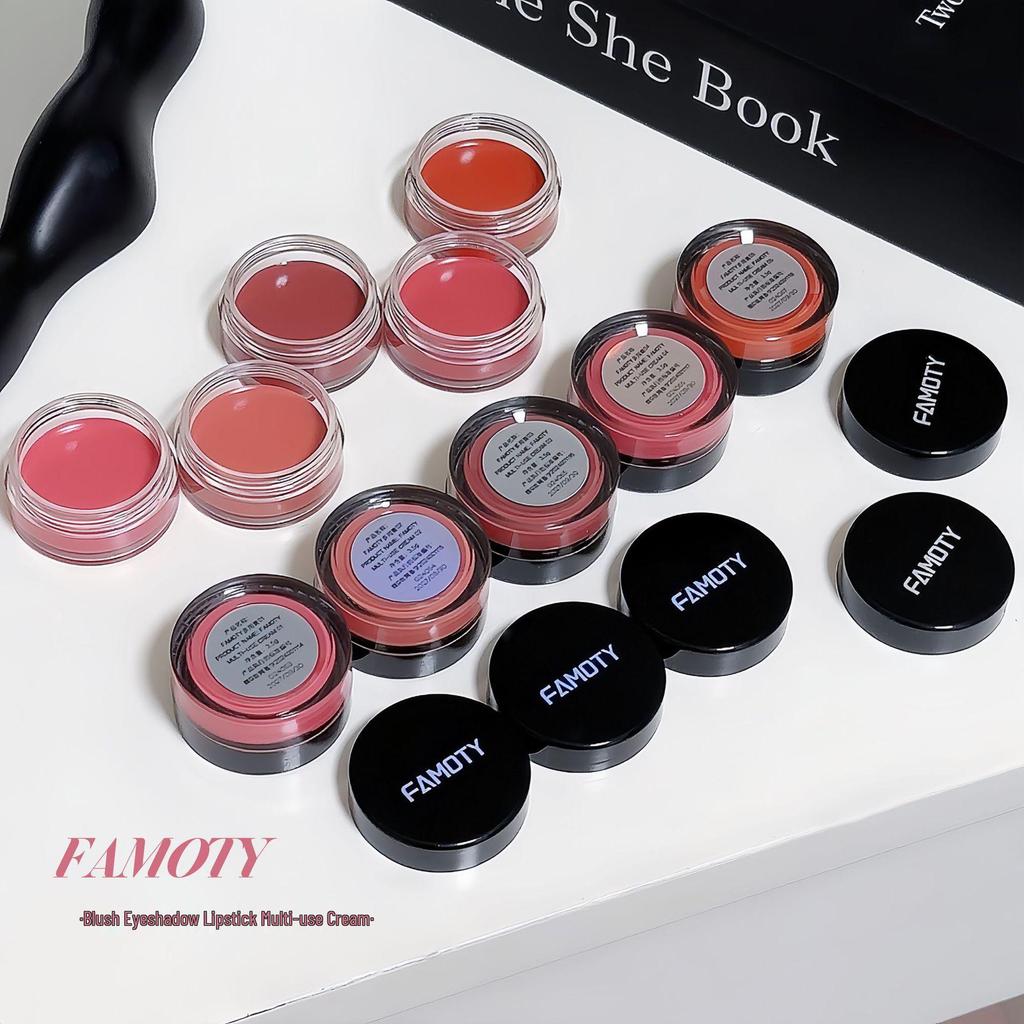 FAMOTY Multi-Use Blush & Lip Cream: Natural Sheer Highlighter for Universal Complexion Enhancement