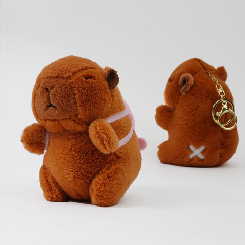 Clearstone Capybara Plush Keychain, Chavimaru Octopus, 18.5cm, Brown