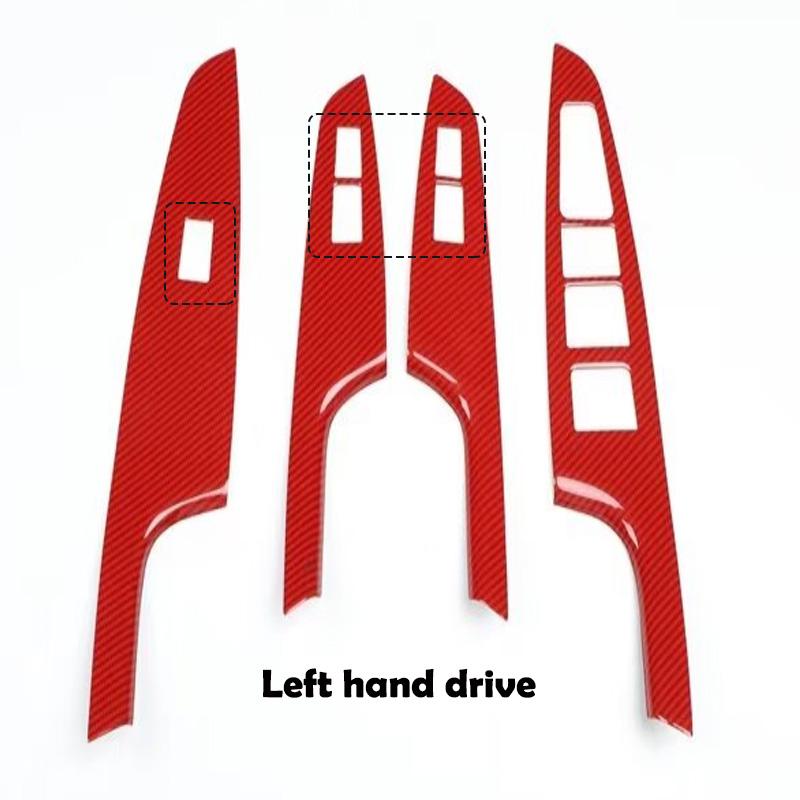 LHD RHD For For Hyundai Tucson 2015- ABS carbonfiber window rise switch cover glass control panle cover interior accessories