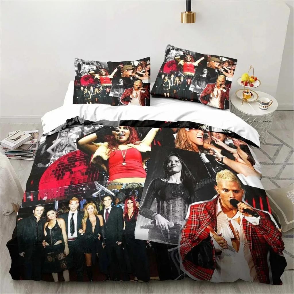 3D Print Music Band RBD Bedding Set Duvet Cover Comforter Bed Set Quilt Cover Pillowcase,King Queen Twin Size Boys Girls Adult