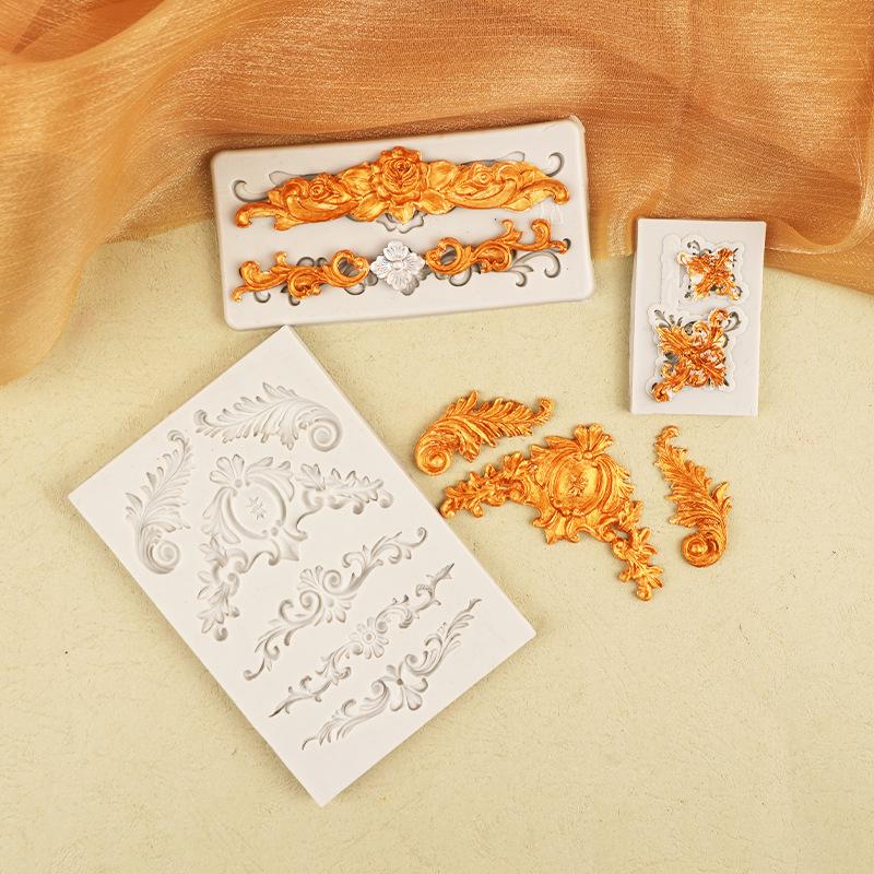 Baroque Retro Silicone Mold for Cake and Clay Decoration