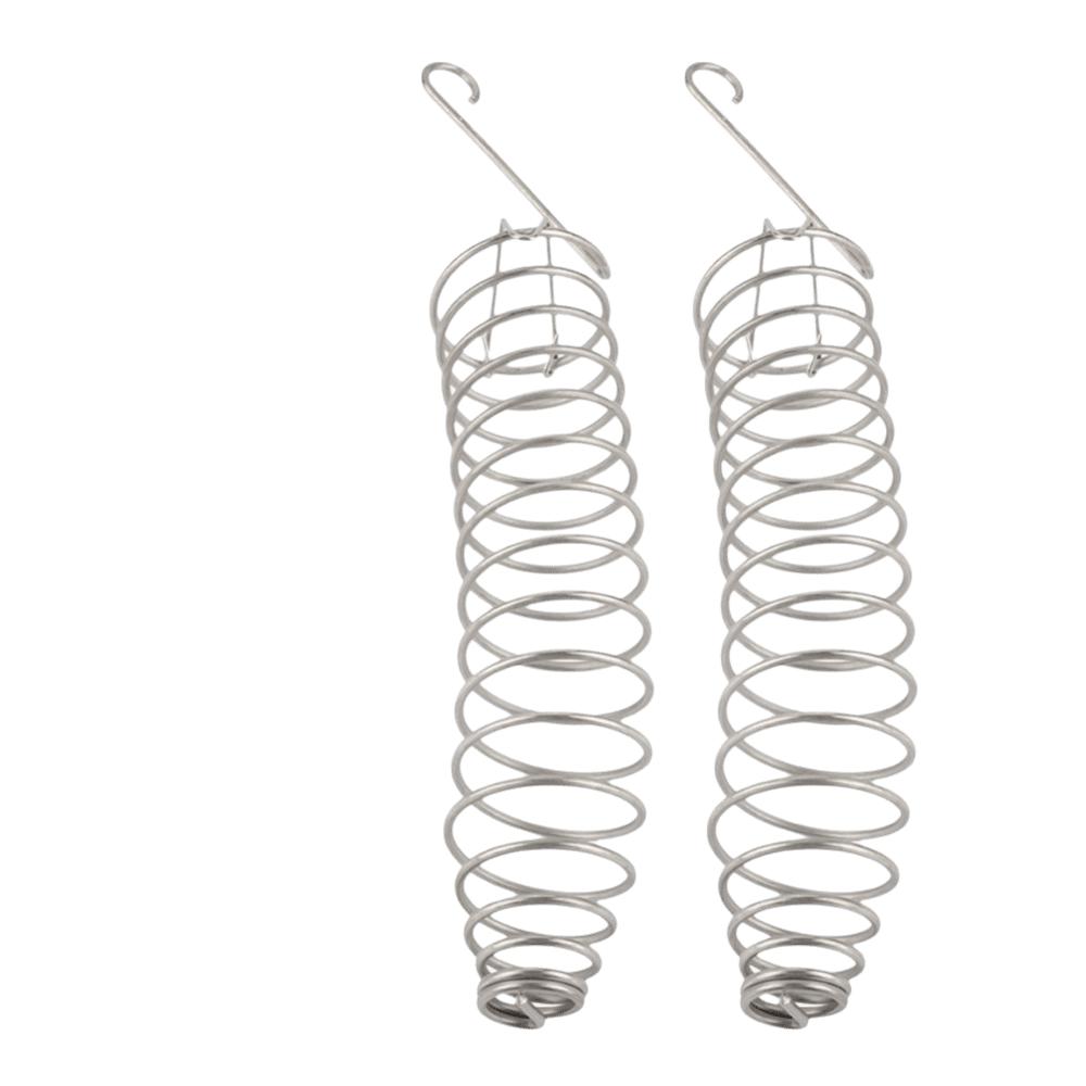 2pcs Stainless Steel Bird Food Basket Hanging Design Steel Holder Bird Foraging Toy Wheat Ear Shape Millet Spray Holder
