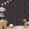 Ladybugs Navy Blue and Burgundy Wallpaper for Living Room and Bedroom 50x1000