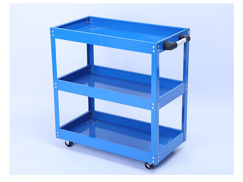Heavy-Duty Three-Tier Mobile Tool Cart for Auto Repair and Maintenance