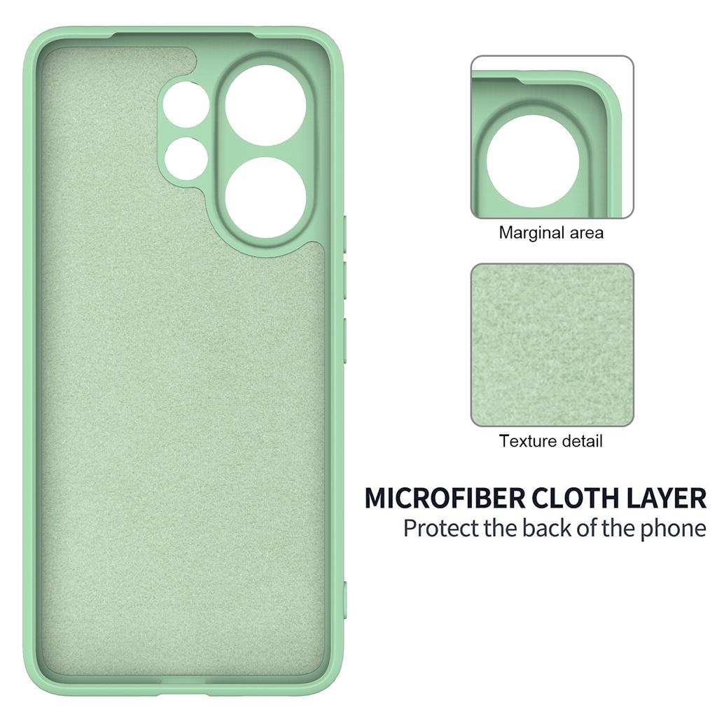 For vivo V60 5G/T4 Pro Liquid Silicone Case Phone Back Cover with Hand Strap