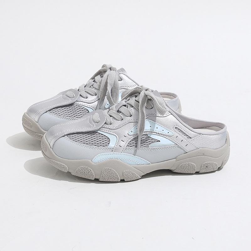 2025 new retro color matching lace-up casual shoes women's sports Forrest Gump shoes German training shoes flat slippers women's models