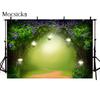 Photography backdrop forest jungle background for photo studio party decoration supplies dessert table banner green Palm tree