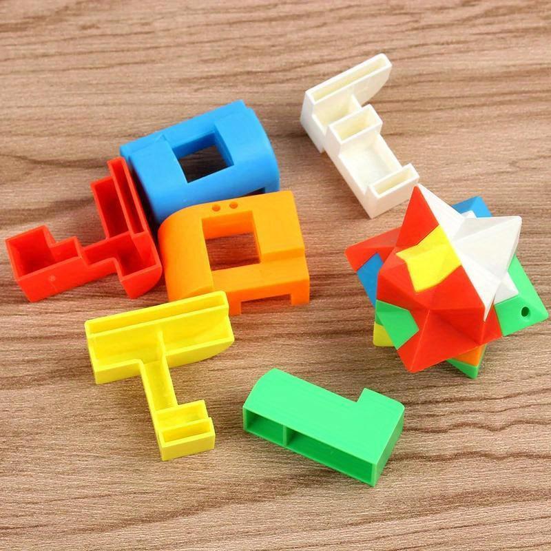 10Pcs Magic Balls Cube Puzzle Maze Birthday Party Favors Student Back To School Gifts Puzzle Luban Lock Random Style