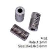 Hammered Texture Tube Spacer Beads Alloy Loose Beads For DIY Bracelet Dreadlocks Hair Braiding Jewelry Making Parts
