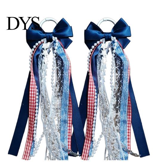 Faux Pearl Chain Bow 1 Pair Ribbon for Cowgirl Boots, Satin Boot Charm with Decorative Star Chain, Shoe Accessory Women