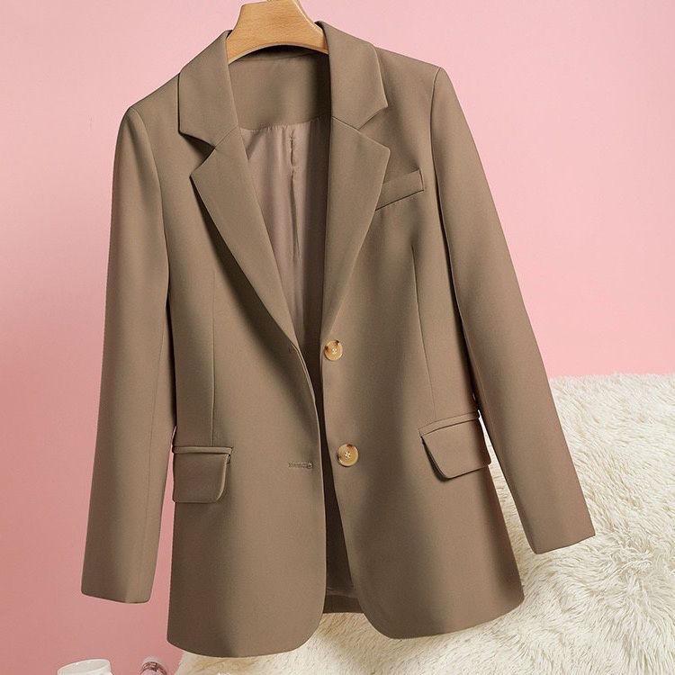 2025 Spring & Autumn Fashion Women's Single-Breasted Versatile Suit Jacket