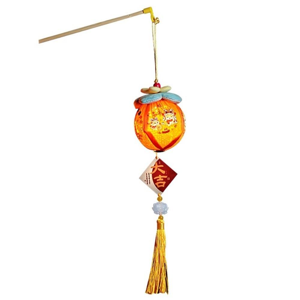 Handmade Lucky Persimmon Lantern with Tassel Spring Festival Lantern Lunar New Year