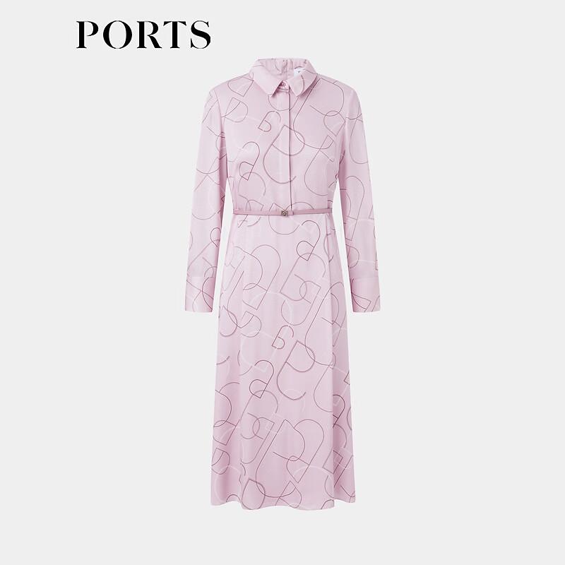 Ports Women's Long Sleeve Printed A-Line Dress