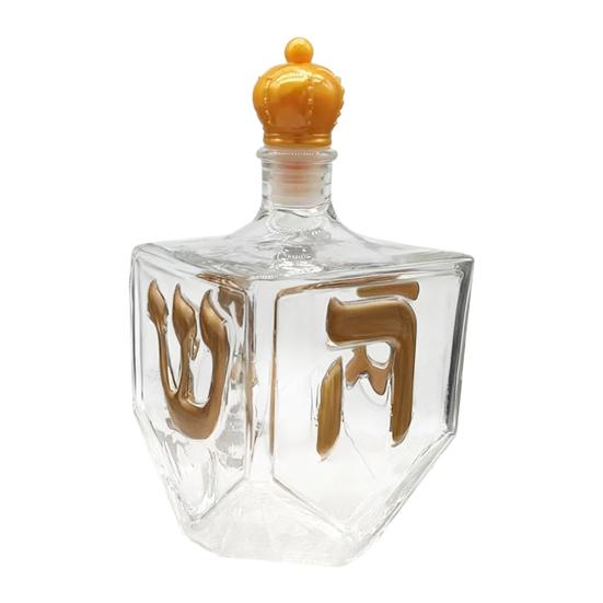 

Декантер для виски на тему Хануки Стеклянная бутылка с декоративной пробкой Уникальный декантер для ликера для праздничных подарков Домашний барный дисплей