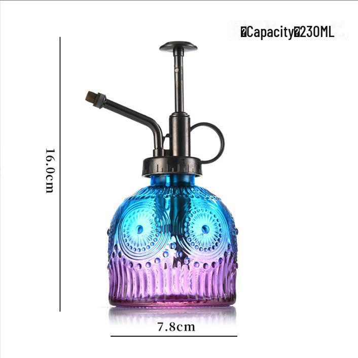 Retro Sunflower Glass Watering Can & Sprayer for Garden