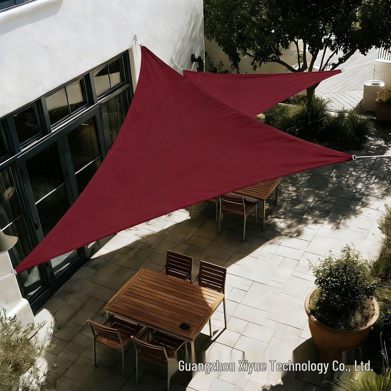 

Triangle Outdoor Sun Shade & Rainproof Canopy for Balcony or Courtyard 2m x 2m x 2m іржавий/червоний