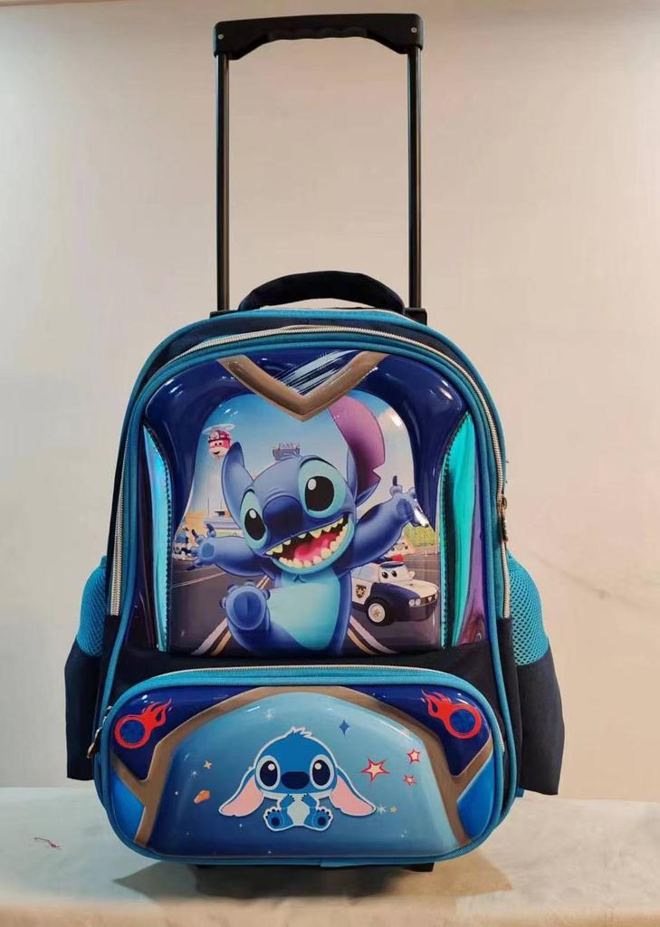 16-Inch Round Rod Schoolbag, Student Tie Rod Schoolbag, Boys And Girls, Children'S Dual-Purpose Backpack, Backpack 3-6 Level Burden Reduction