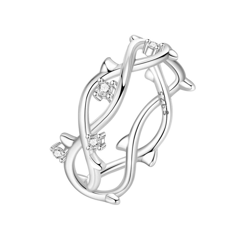 925 Silver Rainbow Colorful Zircon Closed Ring For Women Valentine's Birthday Fine Gifts Wedding Jewelry Accessories