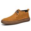 Mattiertes Leder merzerisiertes Anti-Veloursleder mittelhohe Board-Schuhe Martin-Stiefel Zhongbang Retro Herren Freizeit-Lederschuhe Plateau Trendschuhe