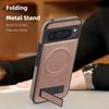 Applicable to Google Pixel10ProXL leather pattern magnetic mobile phone case pixel9A bracket anti-drop protective case
