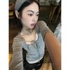 TrendHub  Y2k Japanese T-shirt Women Slim Half Sleeve Lace Up Crop Tops Fairycore Japanese Tshirts Korean Style Streetwear