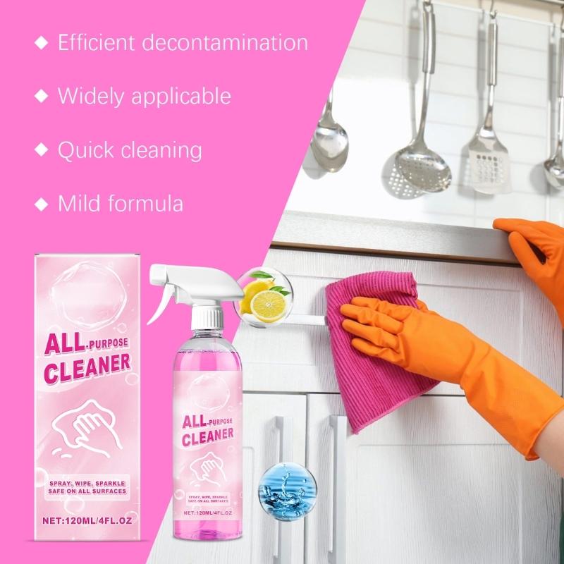 Multipurpose Rengöringsspray för Glasbänkskivor Apparater Klädsel och Mer 120ml Rengöringsvätska med Dofter